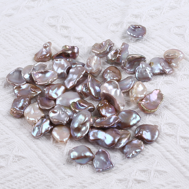 Natural Purple Color Irregular Keshi Pearl Loose Bead for Jewelry
