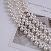 6-10mm White Button Pearl Strand for Necklace