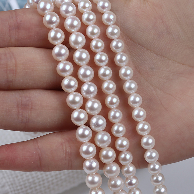 Real Janpanese Akoya Sea Water Pearl Strand for Classic Necklace