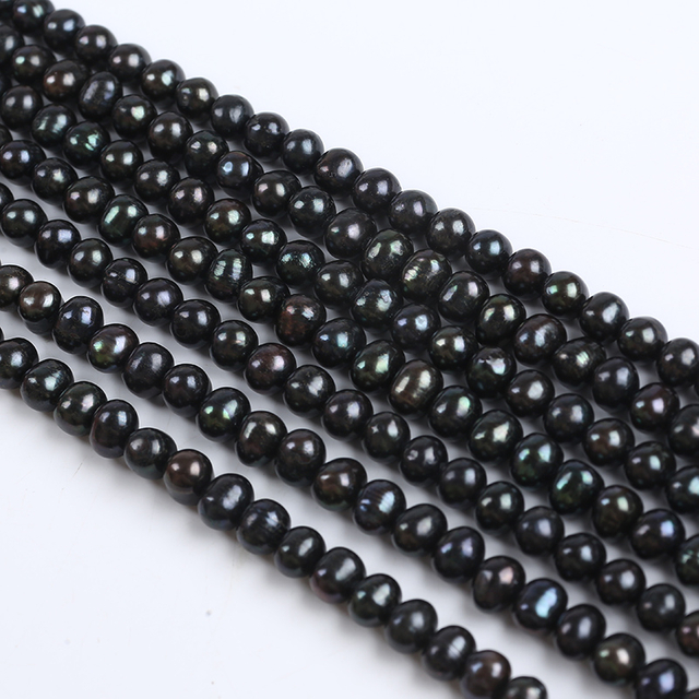 8-9mm Black Color Freshwater Potato Pearl for Necklace