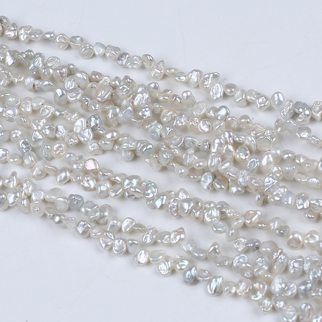 4-5mm Tiny Size Top Drilled Keshi Pearl Strand for Petal Jewelry