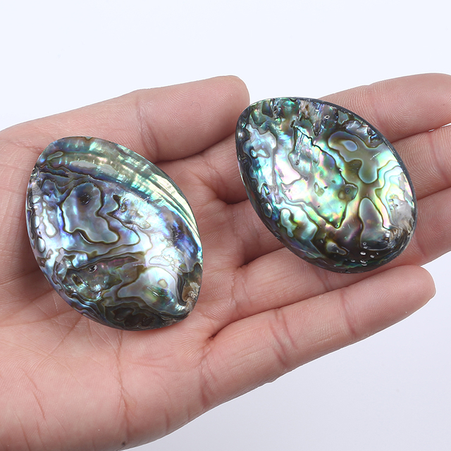 Natural Tow Side Abalone Shell Jewelry Craft for Decoration