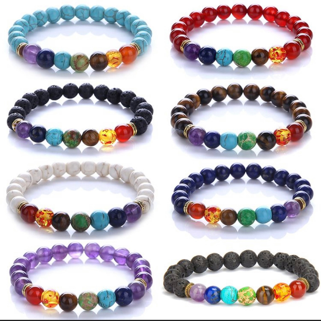 Fashion Beaded Natural Stone Seven Star Bracelet for Gift