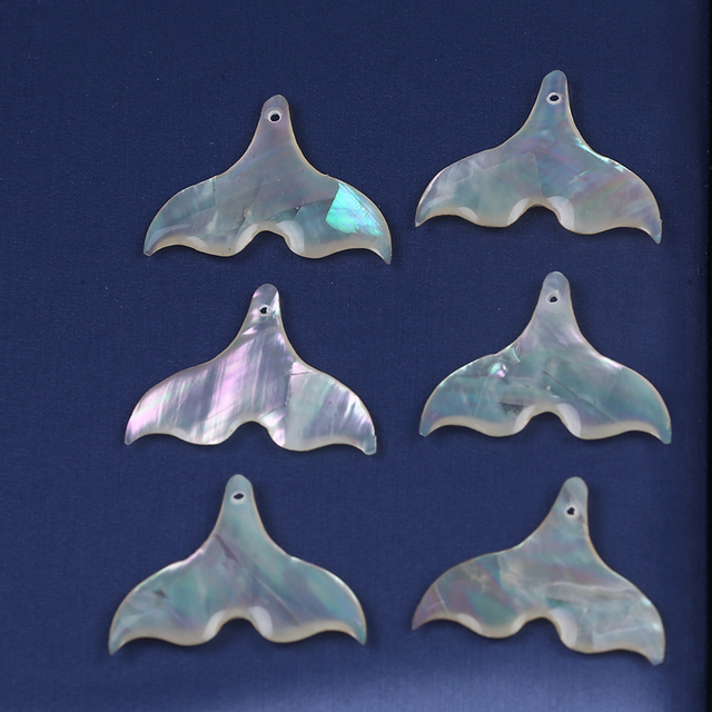 Natural Sea Shell Mermaid Tail Jewelry Craft for Fashion Jewelry