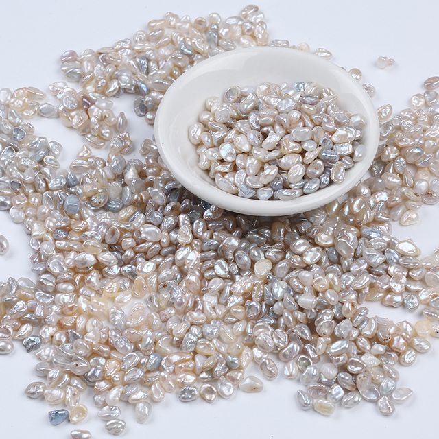 4-5mm Delicate Natural Multicolor Keshi Pearl for Nail Art Decoration