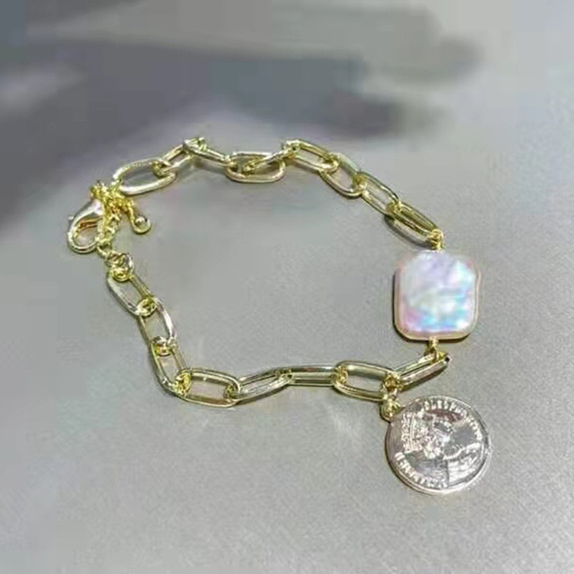 Factory Wholesale Price Baroque Pearl Chain Bracelet
