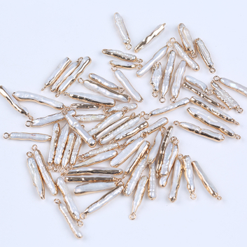 Edging Gold Color Toothpick Pearl Pendant for Necklace
