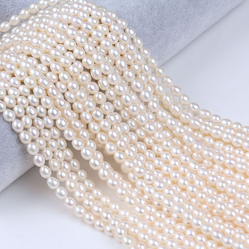 5.5-6mm High Quality Rice Pearl Strand for Necklace