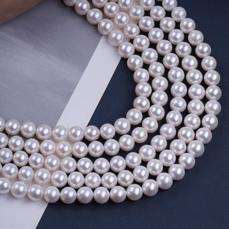 AAA 10-11mm High Luster Top Quality Perfect Round Pearls Natural Freshwater Pearl White Pearls 10 mm