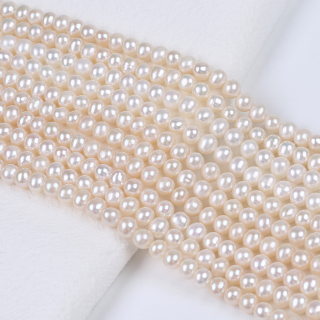 5-6mm Natural White Pink Purple Potato Pearl for Multi Necklace