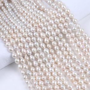 8-9mm White Edison Pearl with Tail Strand for Fashion Jewelry Design