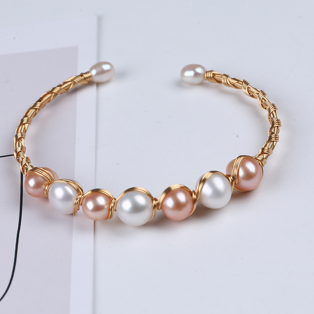 Fashion Pearl Bangle Potato Pearl Braacelet