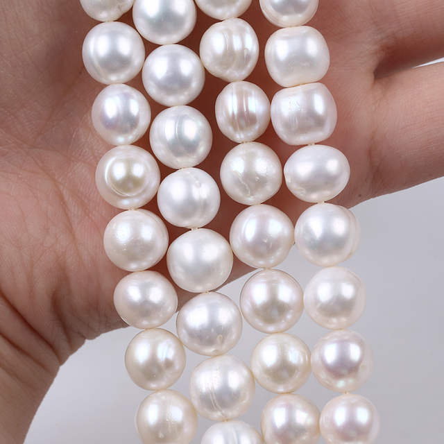 10-11mm 1.2mm Big Hole Size Potato Pearl for Jewelry Design