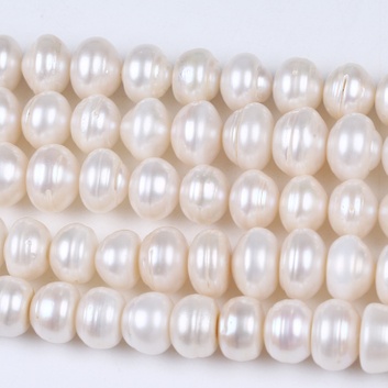 12-15mm Rare Cultured Freshwater Button Pearl Strand for Fashion Jewelry