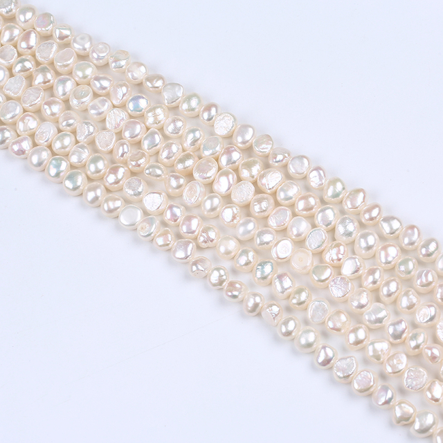 8-9mm High Quality Natural Colors Baroque Pearl Strand for Chain Necklace