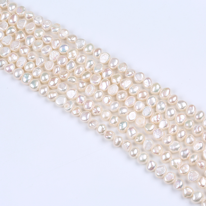 8-9mm High Quality Natural Colors Baroque Pearl Strand for Chain Necklace