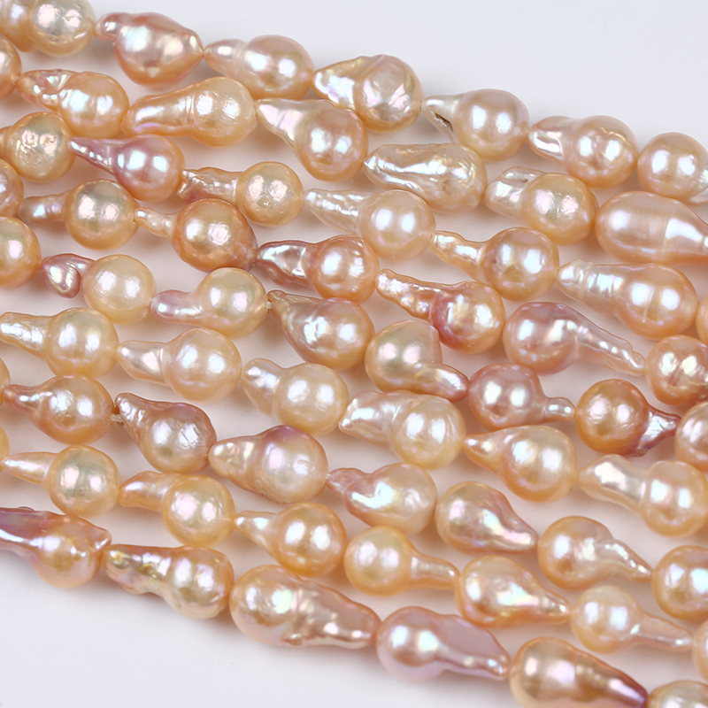 7-8mm Natural Pink Color Edison Pearl for Small Baroque Necklace