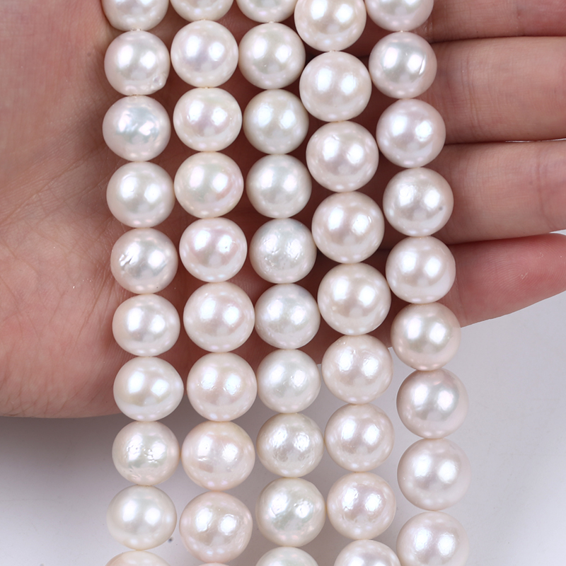 11-14mm Natural White Genuine Edison Pearl for Classic Necklace