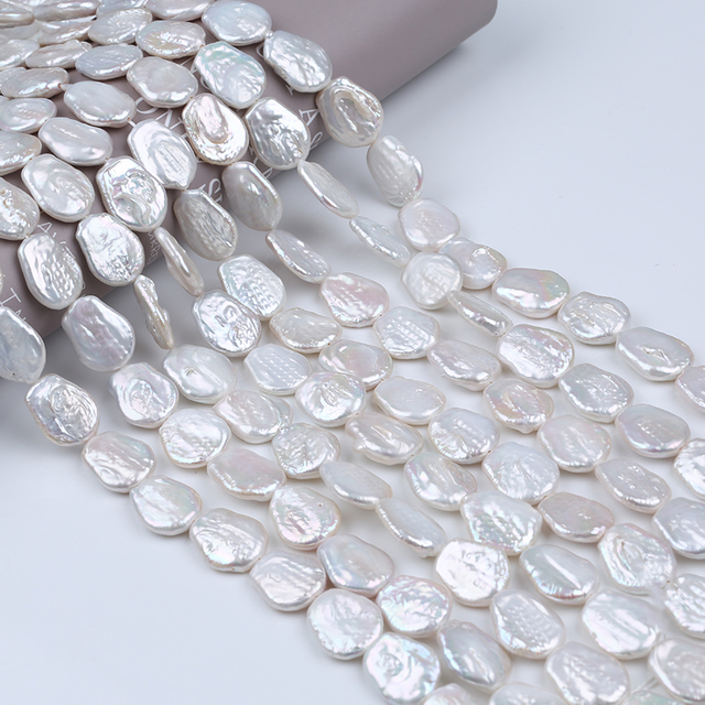 17-18mm Big Size Coin Shape keshi Pearl for DIY