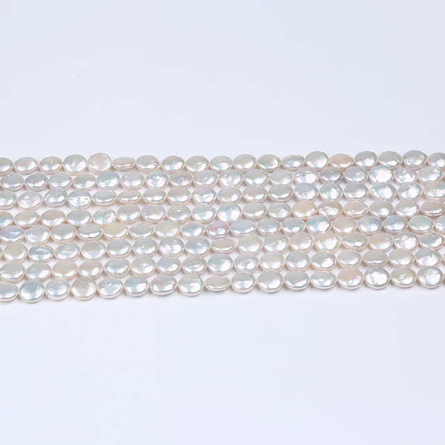 Real Pearl Coin Shape Pearl Chain Good Quality for Necklace
