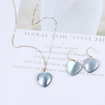 Heart Shape Mabe Pearl Fashion Jewelry Set for Party