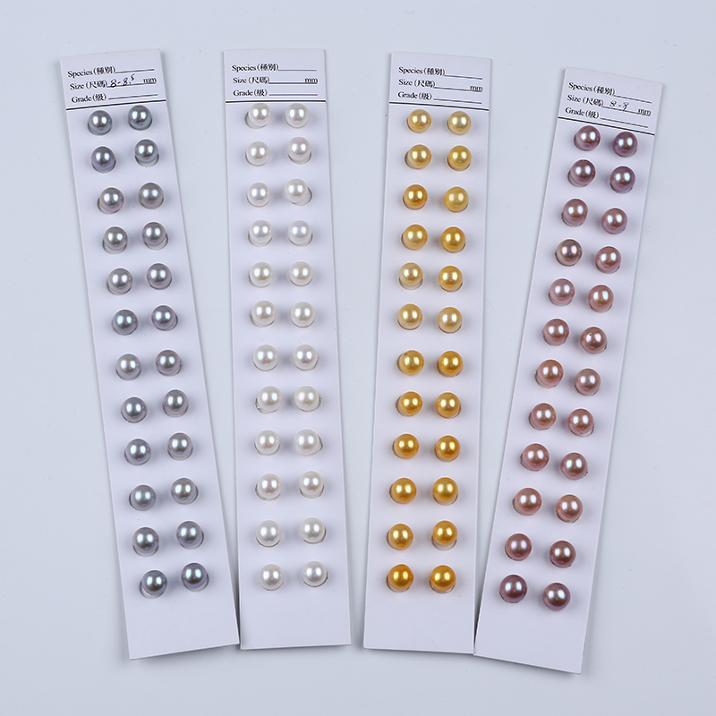 8-8.5mm Round Pearl Wholesale Price Earing Women Manufacturers