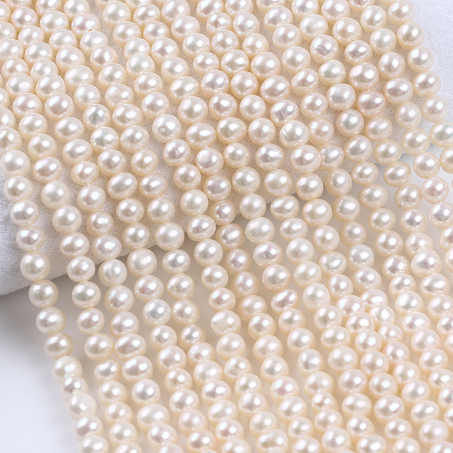 Pearl Factory China 5-5.5mm Near Round Pearl For DIY