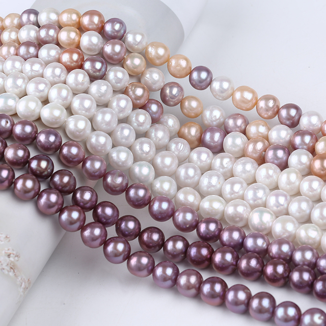 10-12mm Natural Genuine Freshwater Edison Pearl Strand