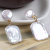 Real Coin Shape Elegant Pearl Earring for Party