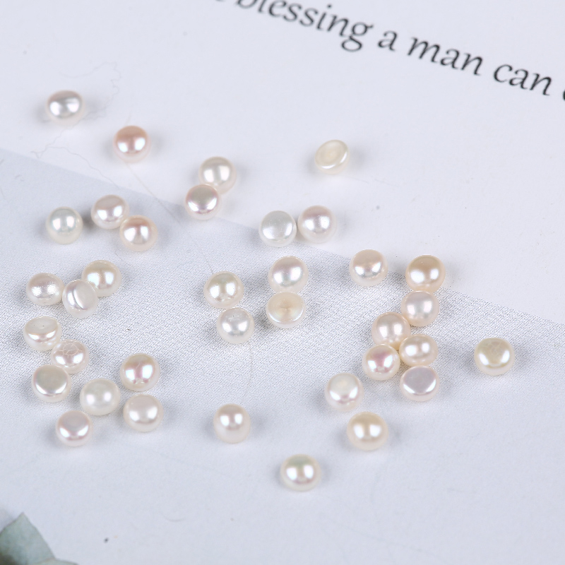 China Pearl Supply 3-3.5mm No Hole Freshwater Button Pearl