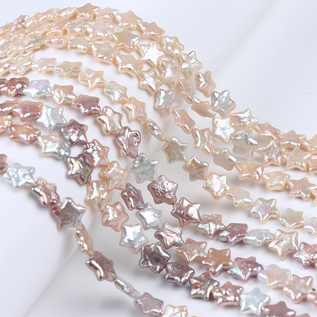 12mm Natural Five-pointed Star Pearl Strand Diy Beads