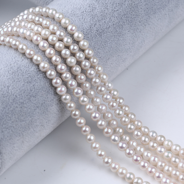 5-6mm White AK Freshwater Round Pearl for Wholesale