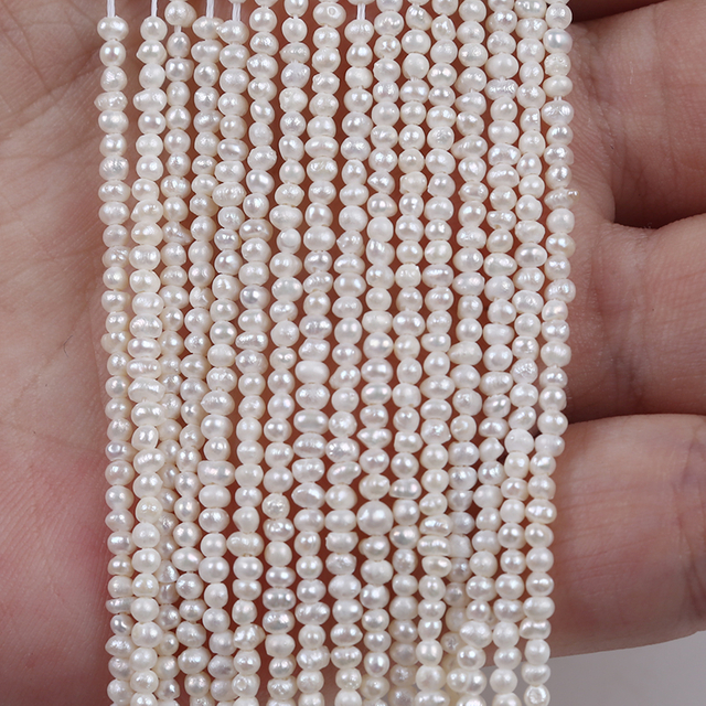 1.8-2.mm Tiny Size Potato Pearl Strand for Multi Necklaces