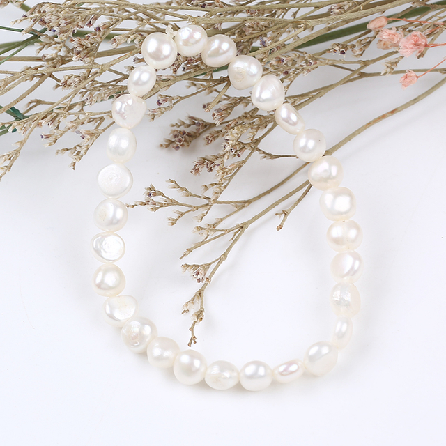 7-8mm Simple Real Baroque Pearl Bracelet for Promotion Gift