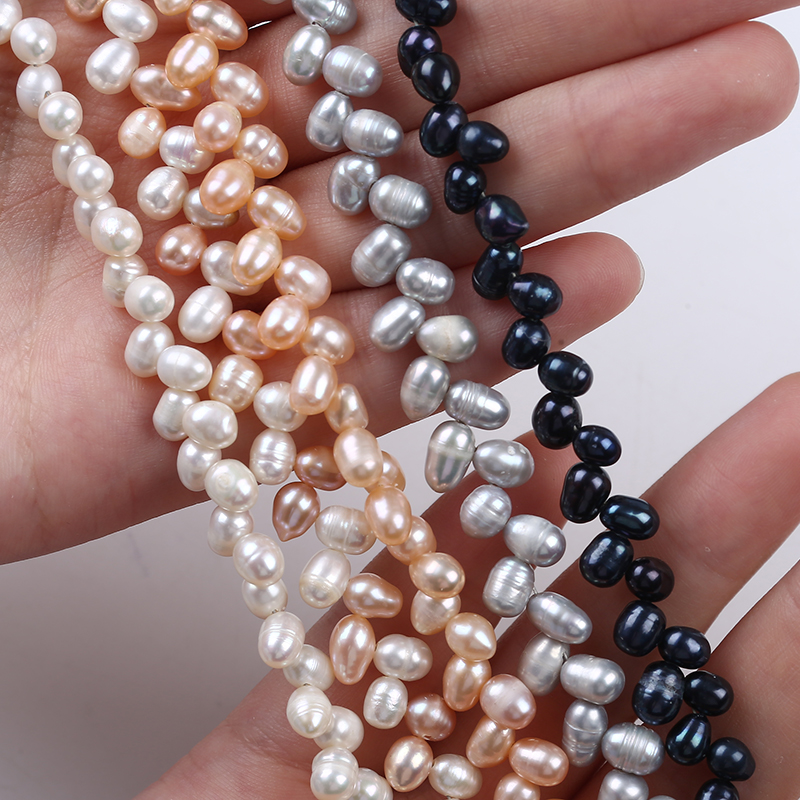 4-5mm Wheat Chain Rice Pearl for Fashion Jewelry Design