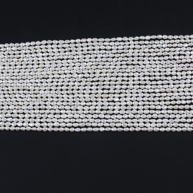 Hot Selling 4-5mm Staight Drilled Baroque Pearl Strand for Necklace Choker