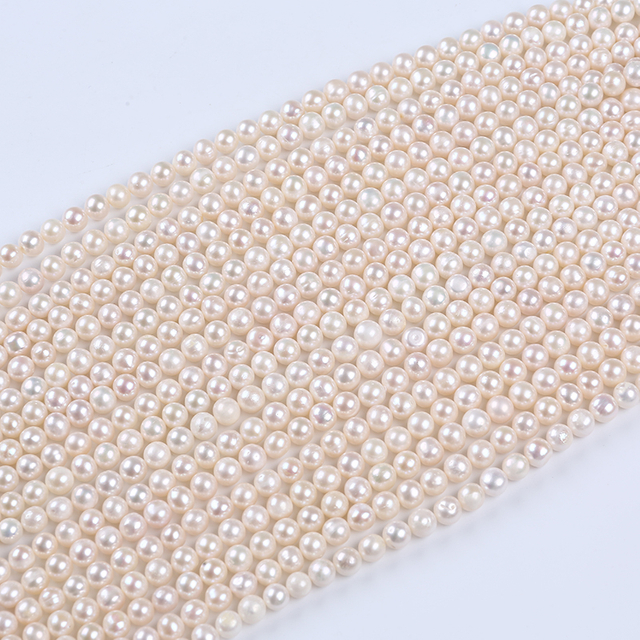 7-8mm High Quality White Potato Pearl for Necklace