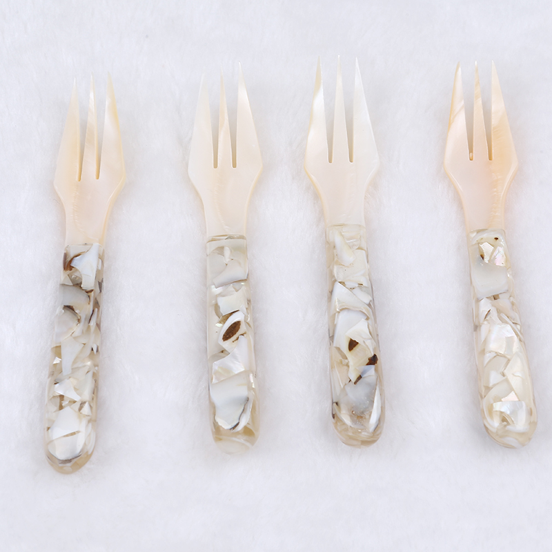 Natural Freshwater Shell Craft Natural Color Fork for Party