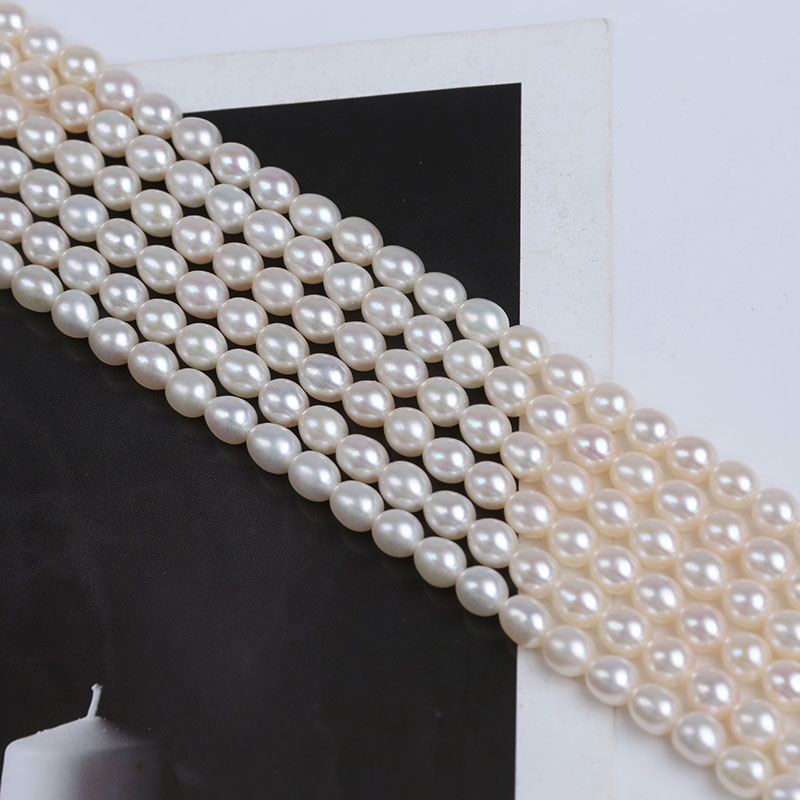 5.5-6mm High Quality Rice Pearl Strand for Necklace