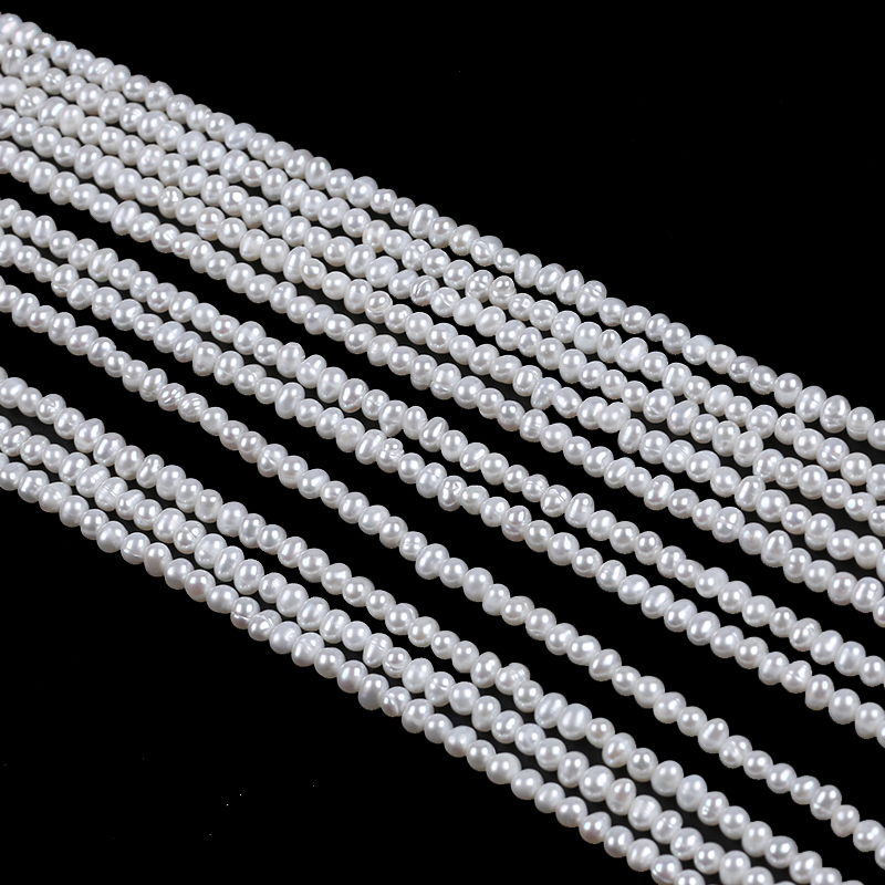 3-3.5mm Tiny Size Potato Pearl From Loose Pearl Strand Factory for DIY
