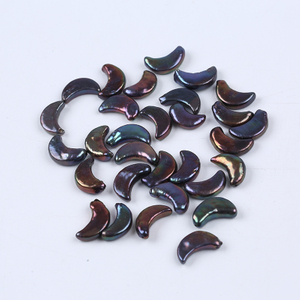 Black Color Special Shape Moon Shape Freshwater Pearl Bead for Jewelry Making