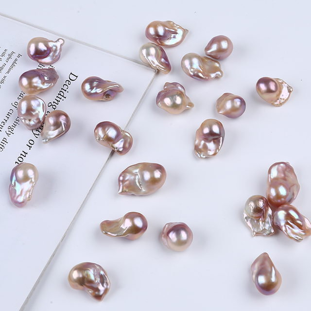 Natural Purple Color Baroque Pearl Loose Bead Wholesale
