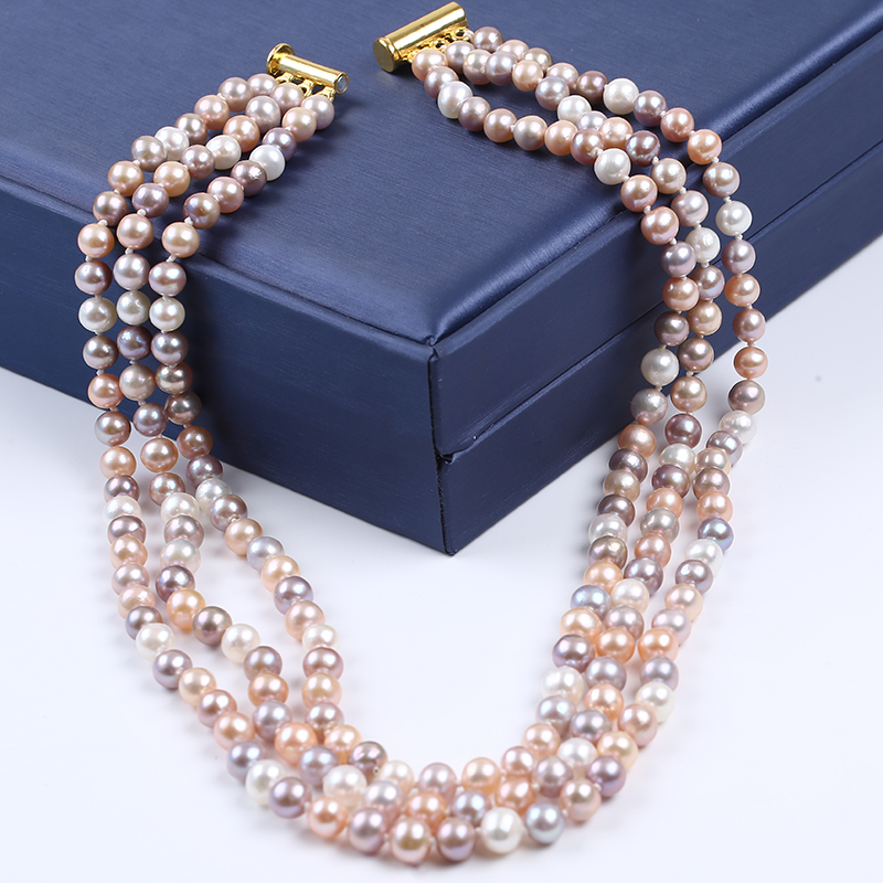 Classic Style Natural Genunie Pearl Necklace for Party