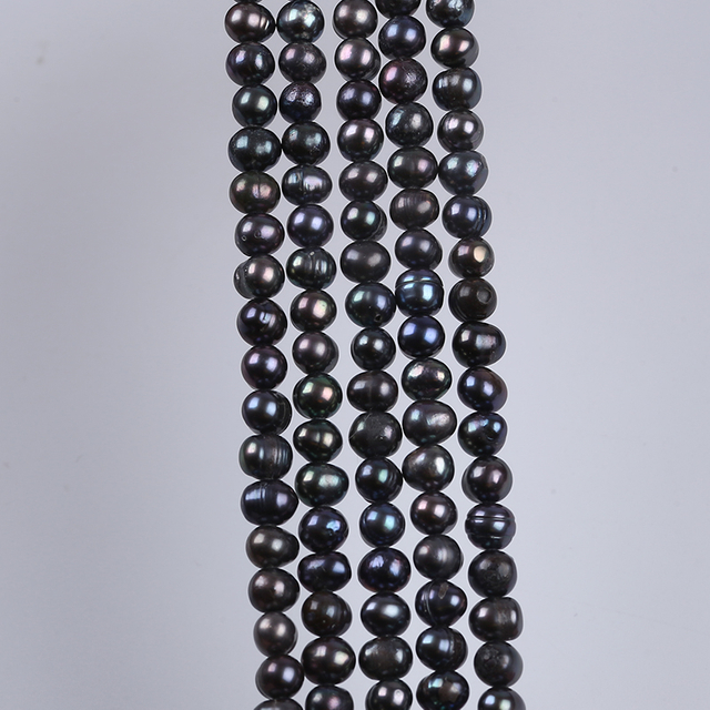 Factory Pearl 6-7mm Black Color Potato Pearl Wholesale