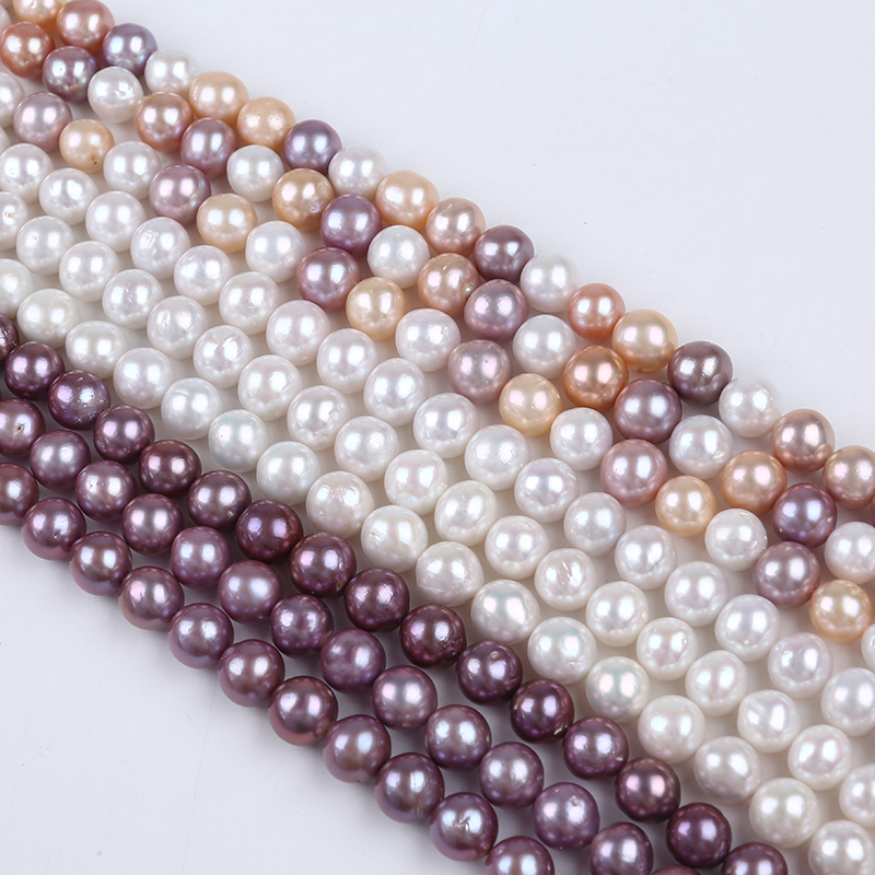 10-12mm Natural Genuine Freshwater Edison Pearl Strand