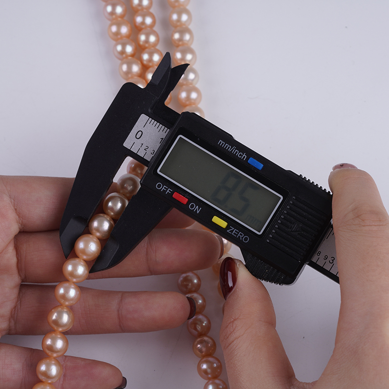 Natural Freshwater Pearl Wholesale 8-8.5 TOP Quality Round Pearl Necklace