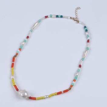 Single Row Short Style Necklace with Big Pearl for Women