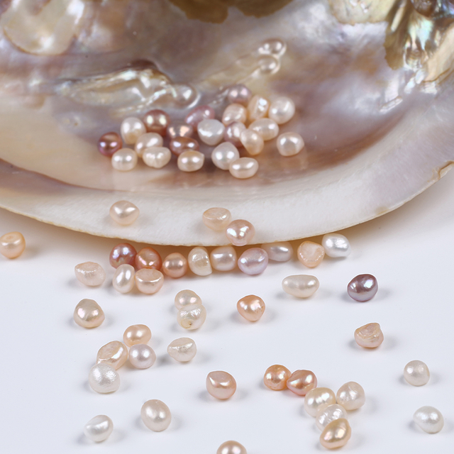 8-8.5mm No Hole Natural Colors Baroque Pearl Loose Bead for Decoration