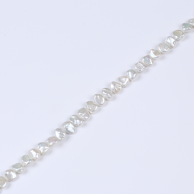 8-9mm AA Grade Side Drilled thick Keshi Pearl Strand for DIY