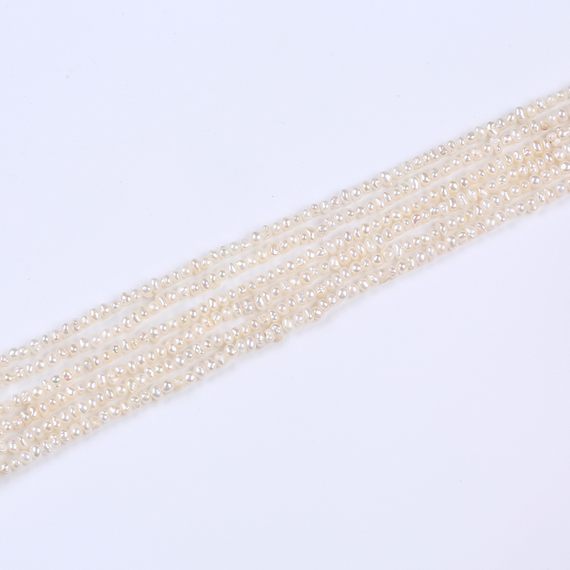 2.5-2.8mm Tiny Freshwater Potato Pearl Strand for Triple Necklaces